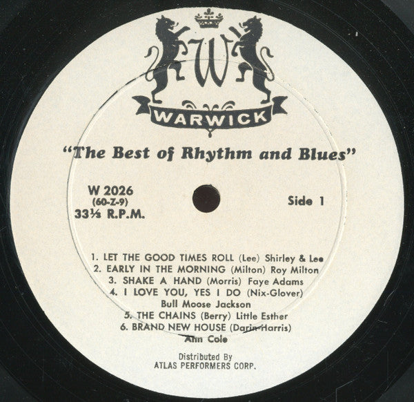 Various : The Best Of Rhythm And Blues (LP, Comp)