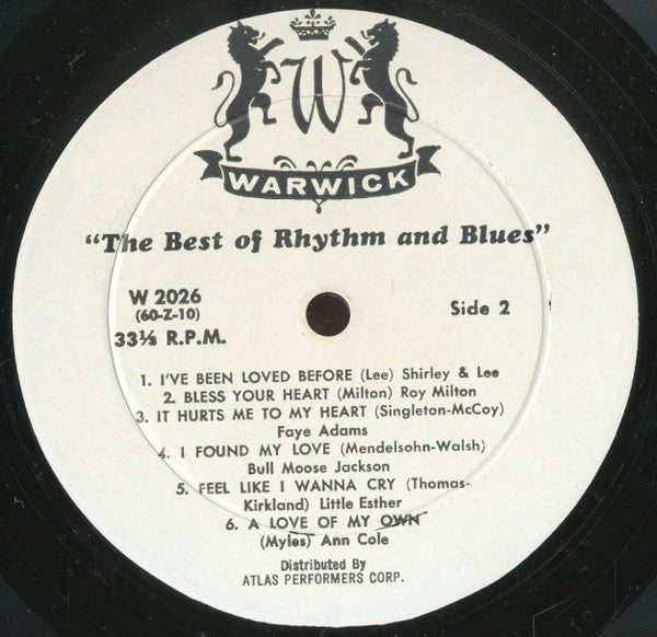 Various : The Best Of Rhythm And Blues (LP, Comp)