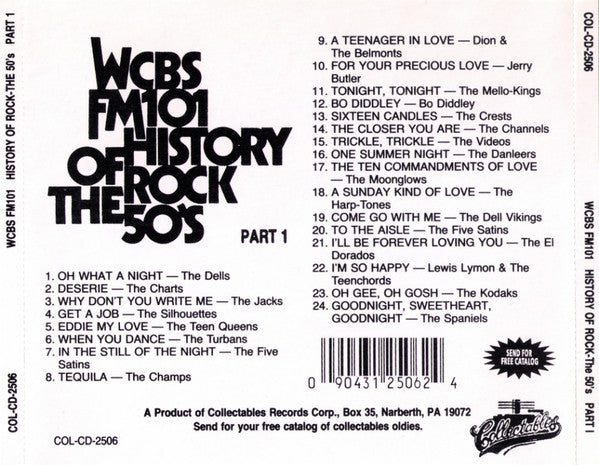 Various : WCBS FM101 History Of Rock The 50's Part 1 (CD, Comp)