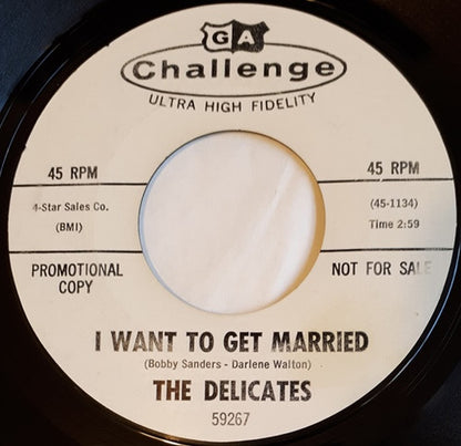 The Soul Surfers / The Delicates : Home From Camp / I Want To Get Married (7", Single, Promo, Styrene)