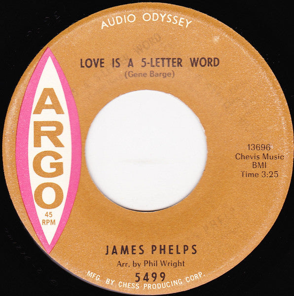 James Phelps : Love Is A 5-Letter Word / I'll Do The Best I Can (7", Single)