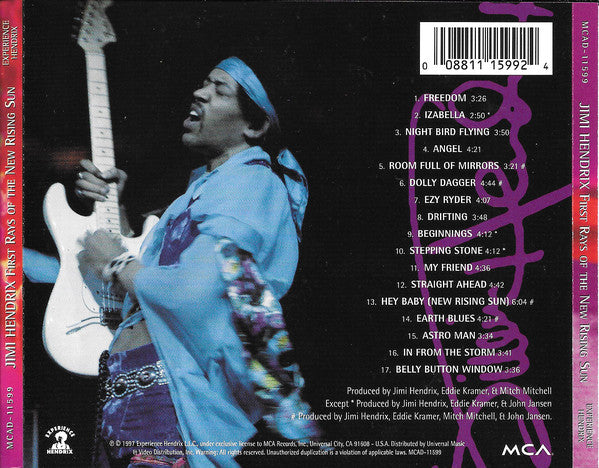 Jimi Hendrix : First Rays Of The New Rising Sun (CD, Album, Comp, RM)