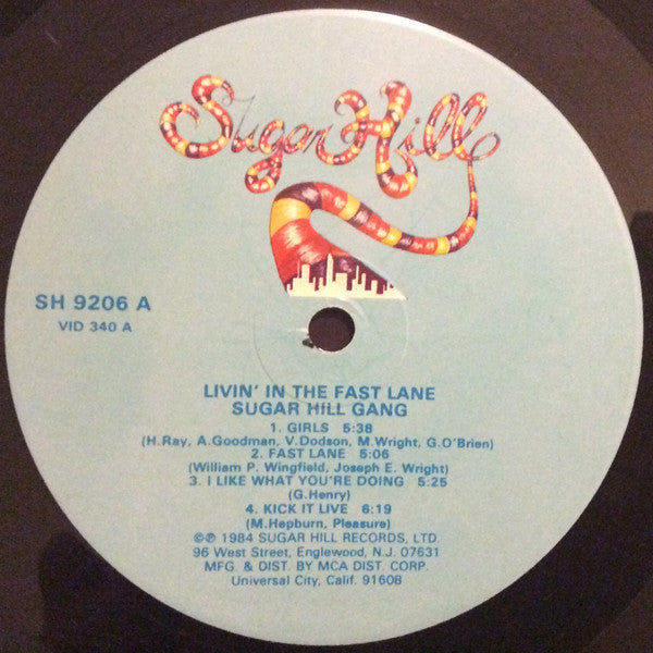 Sugarhill Gang : Livin' In The Fast Lane (LP, Album, Glo)