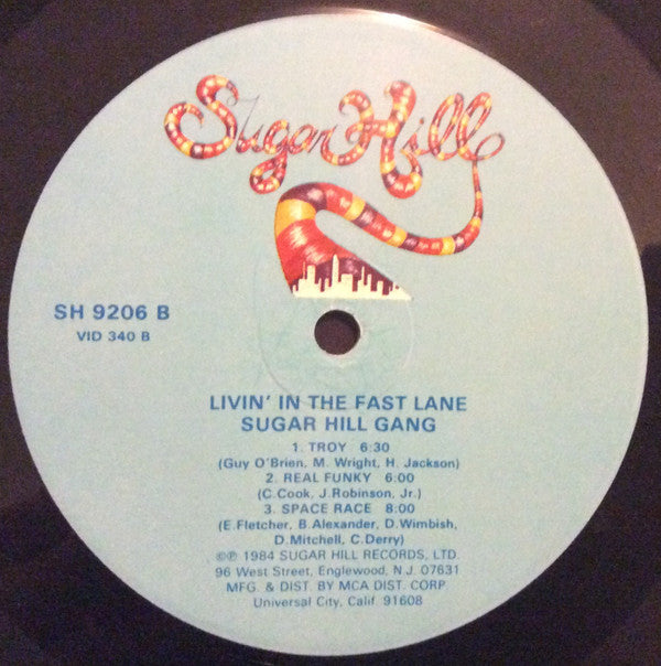 Sugarhill Gang : Livin' In The Fast Lane (LP, Album, Glo)
