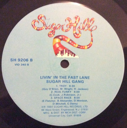 Sugarhill Gang : Livin' In The Fast Lane (LP, Album, Glo)