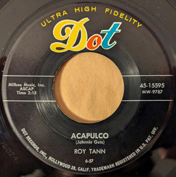 Roy Tann : Hot Rod Queen / Acapulco (7", Single)