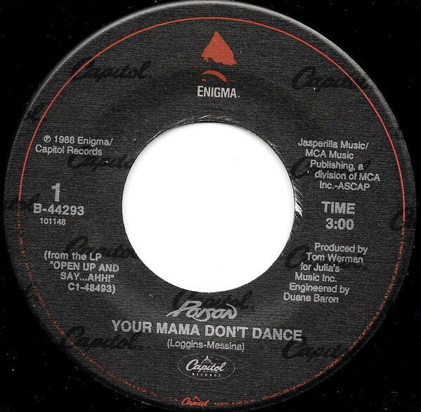 Poison (3) : Your Mama Don't Dance (7", Single, SRC)