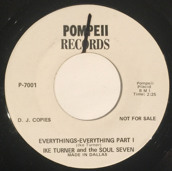 Ike Turner And The Soul Seven : Everythings Everything (7", Promo)