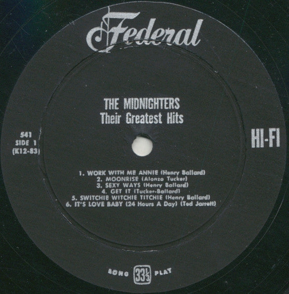 The Midnighters : Their Greatest Hits (LP, Comp)