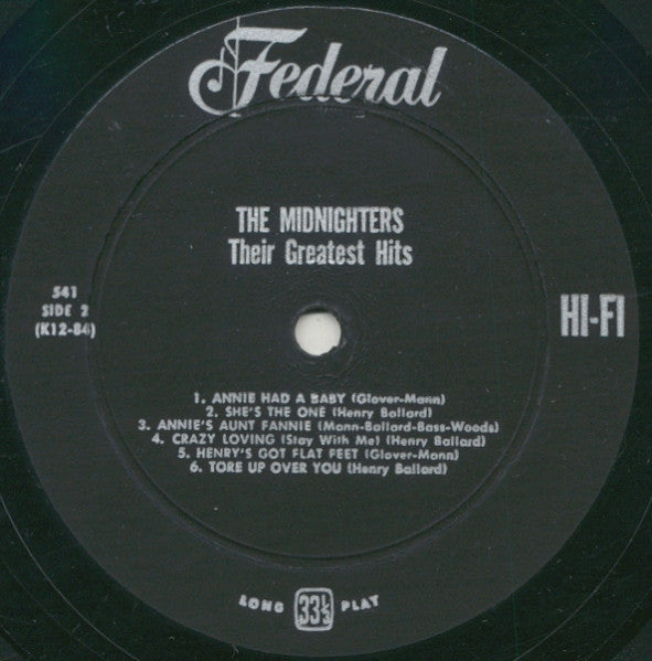 The Midnighters : Their Greatest Hits (LP, Comp)