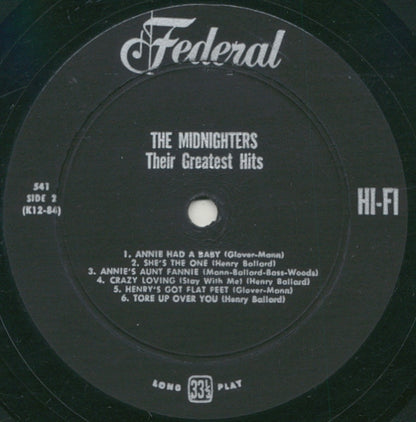 The Midnighters : Their Greatest Hits (LP, Comp)