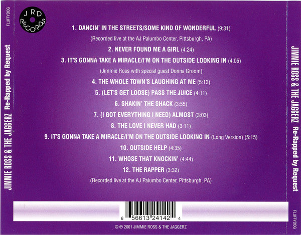 Jimmie Ross And The Jaggerz : Re-Rapped By Request (CD, Album)