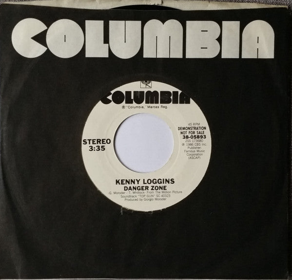 Kenny Loggins : Danger Zone (7", Promo)