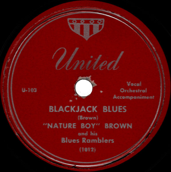 Nature Boy Brown And His Blues Ramblers : Windy City Boogie / Blackjack Blues (Shellac, 10")