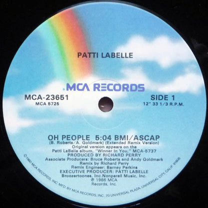 Patti LaBelle : Oh, People (Remix Version) (12", Single)