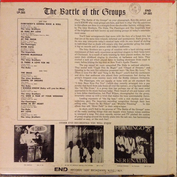 Various : Battle Of The Groups (LP, Comp, Mono, RP)