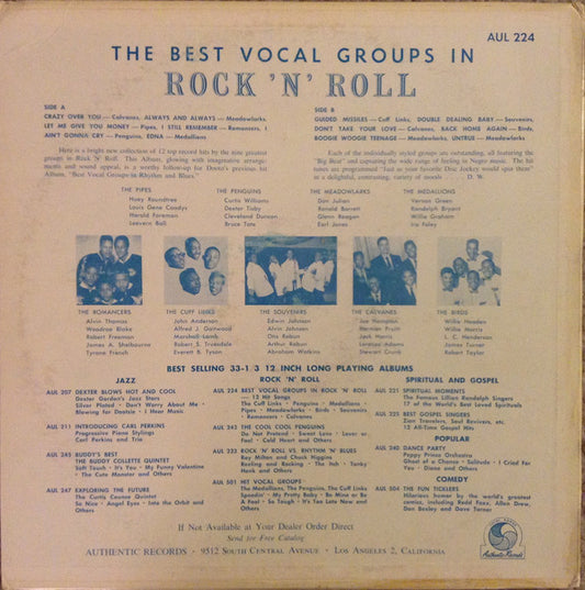 Various : The Best Vocal Groups In Rock 'N' Roll (LP, Comp, RE)
