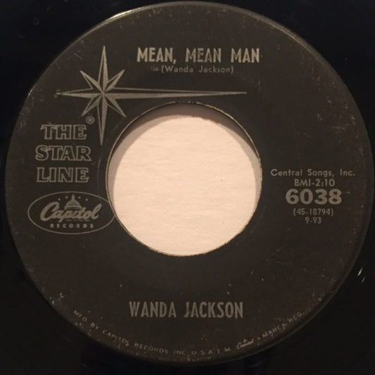 Wanda Jackson : Lets Have A Party / Mean, Mean Man (7", Single, RE)