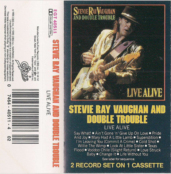 Stevie Ray Vaughan & Double Trouble : Live Alive (Cass, Album, Dol)