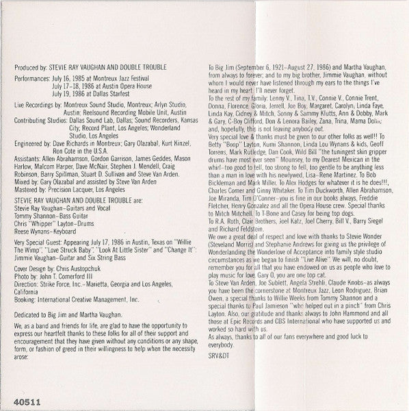 Stevie Ray Vaughan & Double Trouble : Live Alive (Cass, Album, Dol)