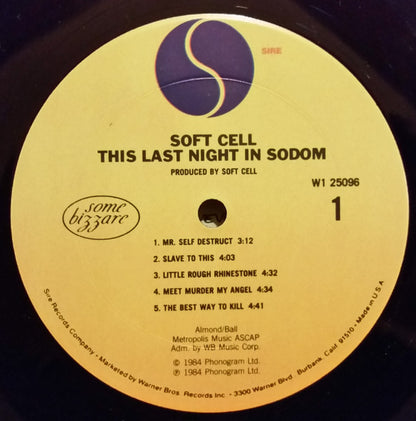 Soft Cell : This Last Night In Sodom (LP, Album, Club)