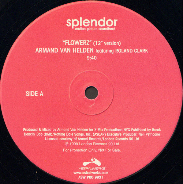 Armand Van Helden / Fatboy Slim : Splendor - Original Motion Picture Soundtrack (Promo Sampler) (12", Promo, Smplr)