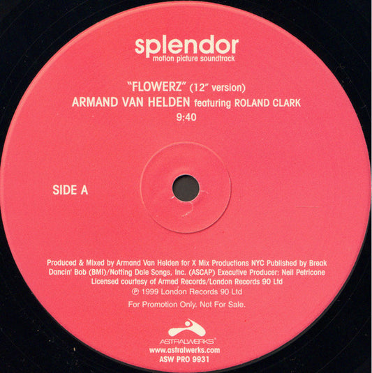Armand Van Helden / Fatboy Slim : Splendor - Original Motion Picture Soundtrack (Promo Sampler) (12", Promo, Smplr)
