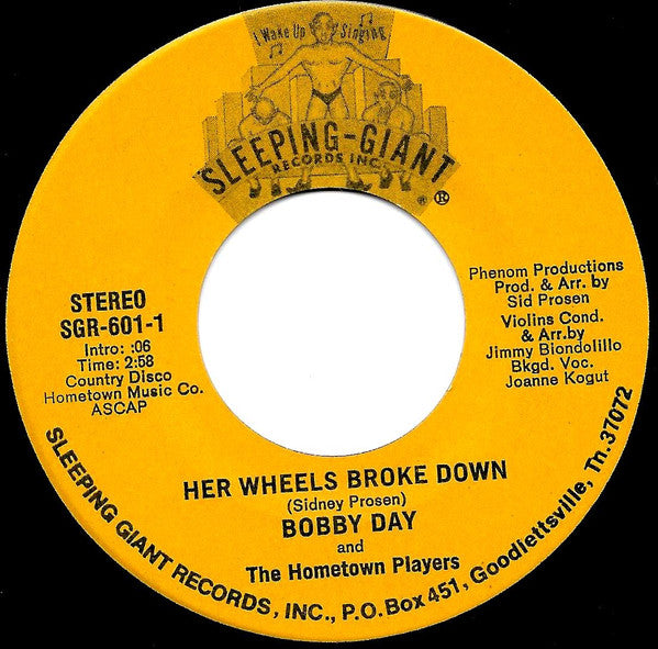 Bobby Day (3) : Her Wheels Broke Down (7")