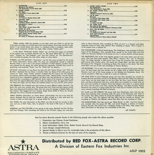 Various : Pittsburgh's Golden Oldies Volume 1 (LP, Comp, Unofficial, Gre)