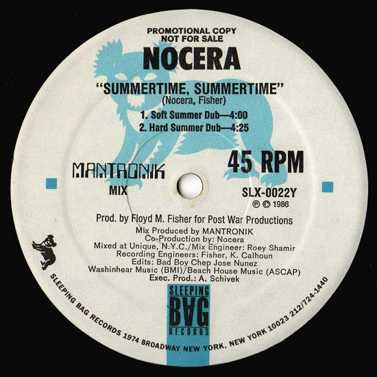 Nocera : Summertime, Summertime (12", Promo)