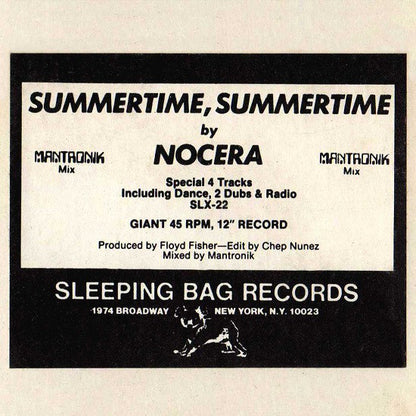 Nocera : Summertime, Summertime (12", Promo)