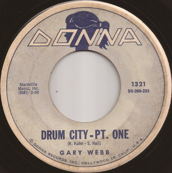 Gary "Spider" Webb : Drum City (7", Single, Mon)