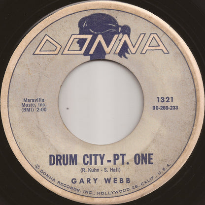 Gary "Spider" Webb : Drum City (7", Single, Mon)