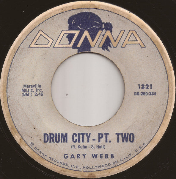 Gary "Spider" Webb : Drum City (7", Single, Mon)
