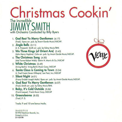 Jimmy Smith : Christmas Cookin' (CD, Album, Club, RE)