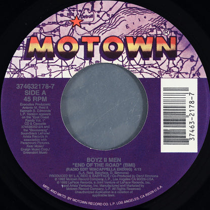 Boyz II Men / East Coast Family : End Of The Road / 1 - 4 - All - 4 - 1 (7")