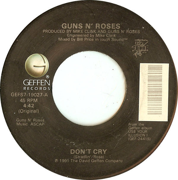 Guns N' Roses : Don't Cry (7", Single)