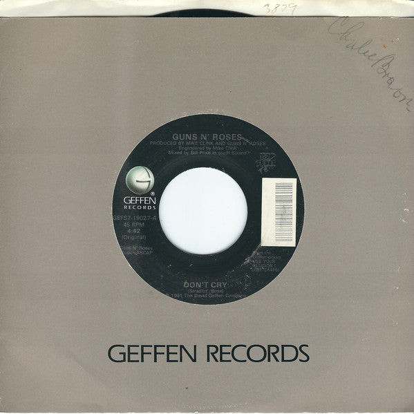 Guns N' Roses : Don't Cry (7", Single)