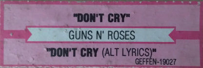 Guns N' Roses : Don't Cry (7", Single)