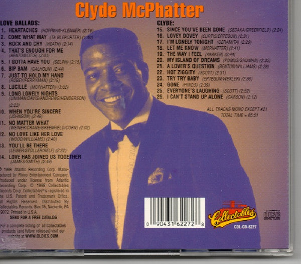 Clyde McPhatter : Love Ballads / Clyde (CD, Album, Comp)