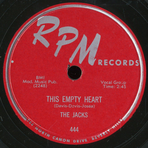 The Jacks : This Empty Heart / My Clumsy Heart (10")