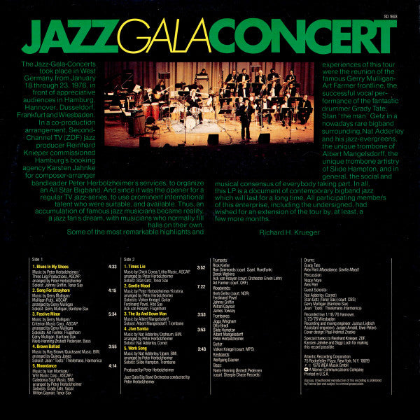 Various : Jazz Gala Concert (LP, Album, PR)