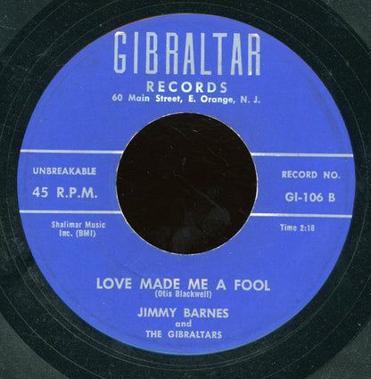 Jimmy Barnes (2) And The Gibralters : Don't Let Nothing Stand In Your Way / Love Made Me A Fool (7")