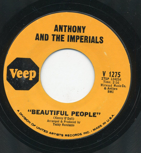 Little Anthony & The Imperials : Beautiful People / If I Remember To Forget (7", Single)