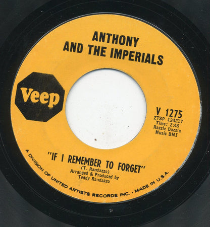 Little Anthony & The Imperials : Beautiful People / If I Remember To Forget (7", Single)