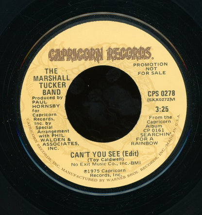 The Marshall Tucker Band : Can't You See  (7", Single, Mono, Promo)