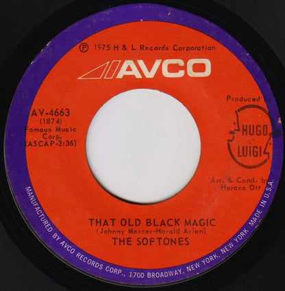 The Softones : That Old Black Magic / Why, Why, Baby (7", Styrene, PRC)