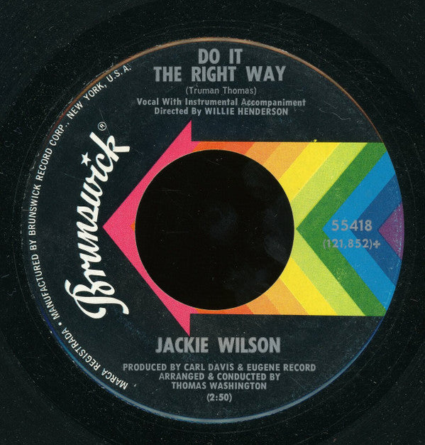 Jackie Wilson : Helpless / Do It The Right Way (7", Single, Glo)