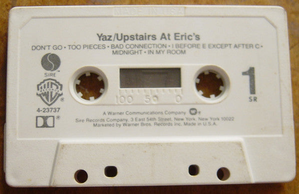 Yazoo : Upstairs At Eric's (Cass, Album, RE, SR,)