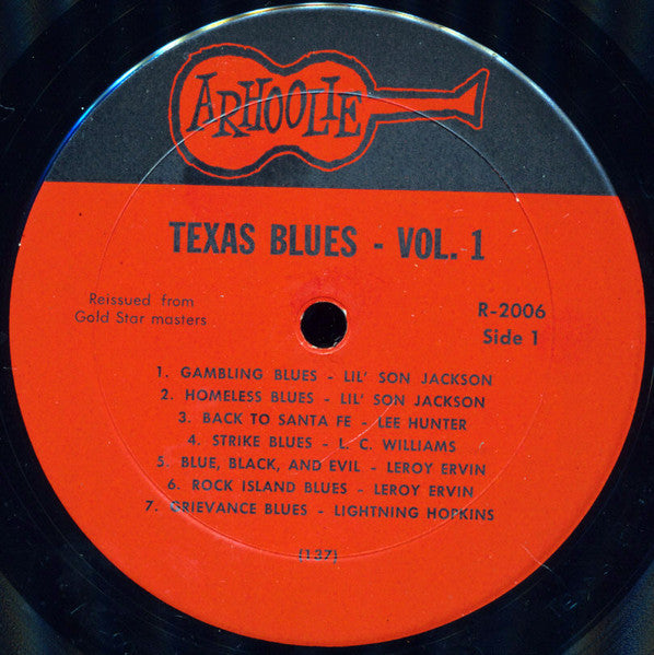 Various : Texas Blues Volume 1 (LP, Comp, RP)
